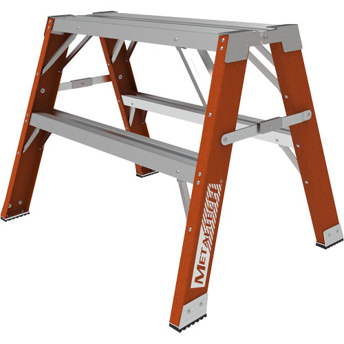 Escabeau chevalet &eacute;tabli Buildman, 2' ha x 33,5" la x 25,75" pr, Capacit&eacute; de 300 lb, Fibre de verre Groupe Generik
