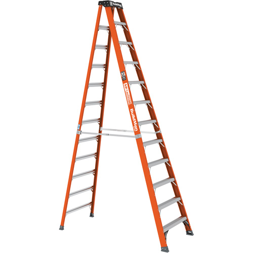 Step Ladder, 12', Fibreglass, 375 lbs. Capacity, Type 1AA Groupe Generik