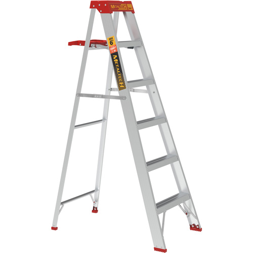 Step Ladder with Paint Tray, 6', Aluminum, 200 lbs. Capacity, Type 3 Groupe Generik