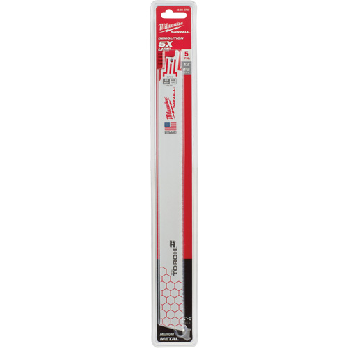 Lames The Torch Sawzall, Bim&eacute;tal, 18 Dents par pouce, 12" lo x 1" la Groupe Generik