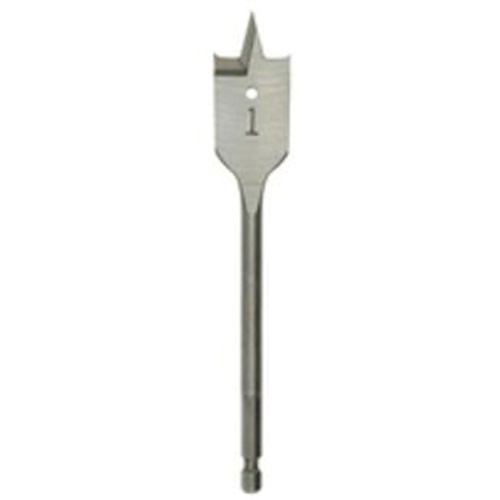 Flat Boring Bit, 7/16" Diameter, 1/4" Hex Shank, 6" Length Groupe Generik