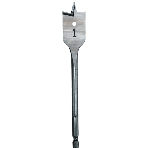 Flat Boring Bit, 1" Diameter, 1/4" Hex Shank, 6" Length Groupe Generik