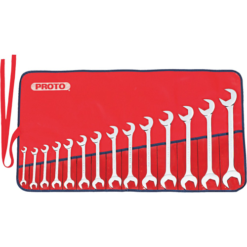 Full Polish Angle Wrench Set, Open-Ended, 14 Pieces, Imperial Groupe Generik