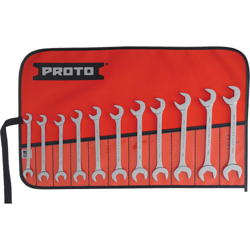 11-Piece Angled Open-End Wrench Set, Polished Groupe Generik