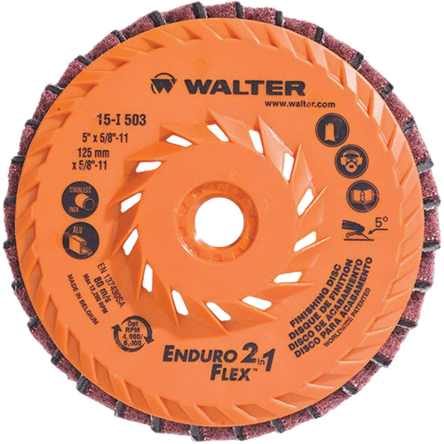 Meule &agrave; lamelles Enduro-Flex 2-in-1, 5" x 5/8"-11, Grain 80, C&eacute;ramique Groupe Generik