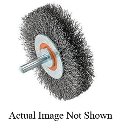 Mounted Crimped Wire Wheel, 3" Dia., 0.0118" Fill Groupe Generik