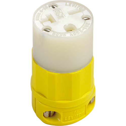 2-Pole 3-Wire Grounding Straight Blade Connector, 5-20P, Nylon Groupe Generik