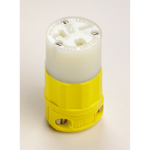 2-Pole 3-Wire Grounding Straight Blade Connector, 5-20P, Nylon Groupe Generik