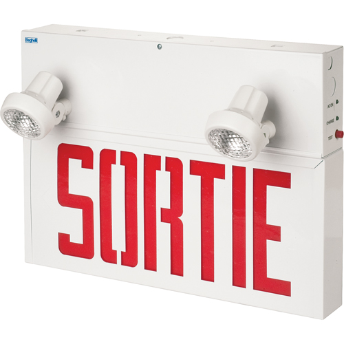 Enseignes/lampes combin&eacute;es Stella - Sortie, DEL, &agrave; raccordement fixe, 17-1/2" lo x 12-1/2" la, Français Groupe Generik