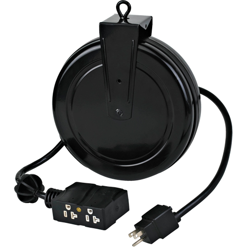 Cord Reel - Industrial, 20', SJTOW, 12/3/3-Dec Gauge, 15 A Groupe Generik