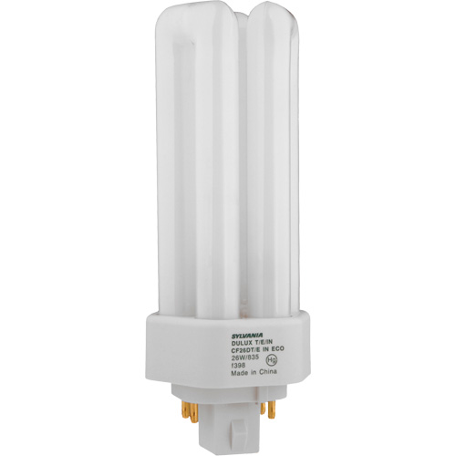 Lampe fluorescente compacte &agrave; tube triple Dulux D/E/IN Amalgam, T (T4), 42 W, 4100 K, Base G24Q-4, 16 000 h Groupe Generik