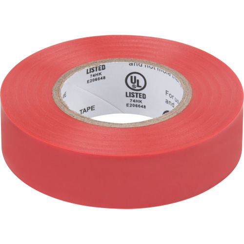 Electrical Tape, 19 mm (3/4") x 18 M (60'), Red, 7 mils Groupe Generik