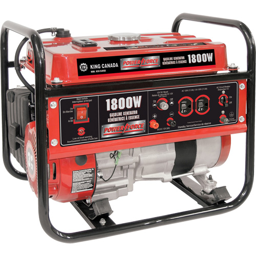 Gasoline Generator, 1800 W Surge, 1400 W Rated, 120 V, 7 L Tank Groupe Generik