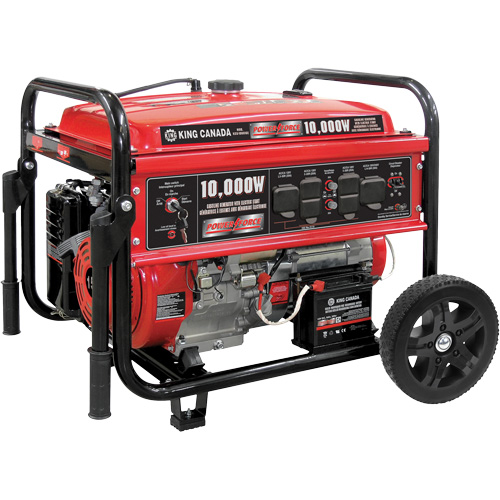Gasoline Generator with Electric Start, 10000 W Surge, 7500 W Rated, 120 V/240 V, 25 L Tank Groupe Generik