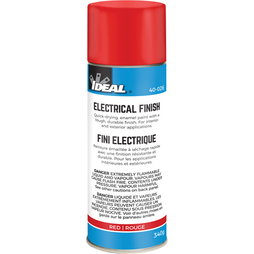 Quick-Dry Enamel Electrical Finish Paint, Aerosol Can, Red Groupe Generik