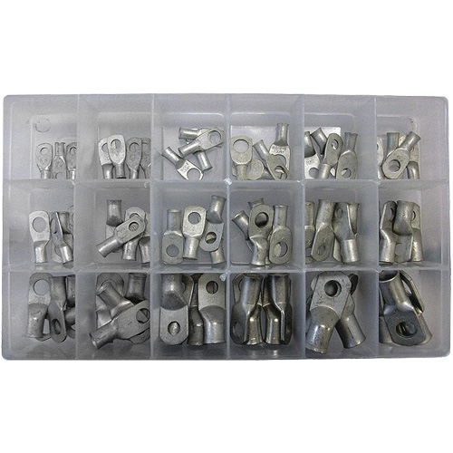 72-Piece Tin Plated Tubular Lug Ring Kit Groupe Generik