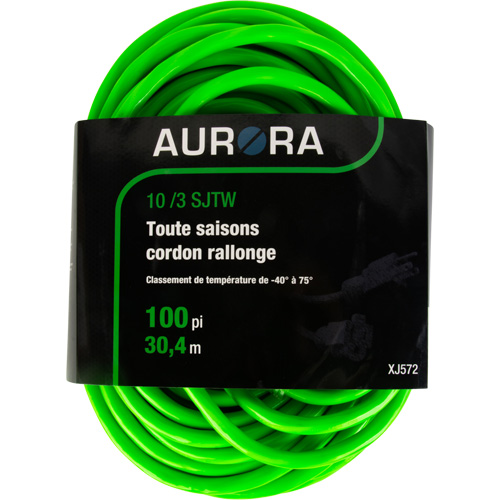 Industrial Extension Cord, All-Weather, SJTW, 10/3 AWG, 15 A, 100' Groupe Generik