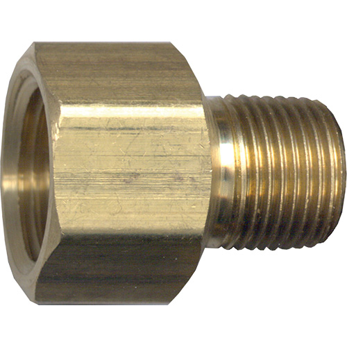 Pipe Adapter, FPT x NPT, 1/2" x 3/8" Dia., Brass Groupe Generik