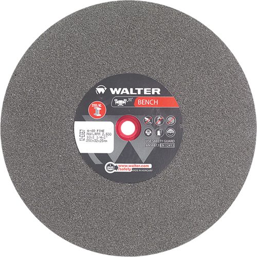 Bench Grinding Wheel, 10" x 1-1/4", 1" Arbor, 1 Groupe Generik