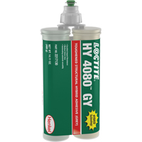 Adh&eacute;sif hybride pour r&eacute;parations structurales HY 4080 GY, Deux composants, Cartouche double, 400 g, Gris Groupe Generik