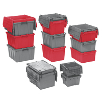 Contenants de distribution Flipak en plastique poly&eacute;thyl&egrave;ne (PE), 19,7" x 11,8" x 7,3", Bleu Groupe Generik