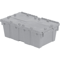 Contenants de distribution Flipak en plastique poly&eacute;thyl&egrave;ne (PE), 19,7" x 11,8" x 7,3", Gris Groupe Generik