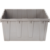 Contenant emboîtable, 21,1" la x 17,7" p x 12" h, Gris Groupe Generik