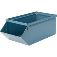 Steel Bin, 100 lbs. Cap., 12" W x 20-1/2" D x 9-1/2" H, Blue Groupe Generik
