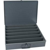 Boîtes en acier &agrave; compartiments &agrave; fond courb&eacute;, 18,34" la x 12,16" p x 3,16" h, 6 horizontaux compartiments Groupe Generik