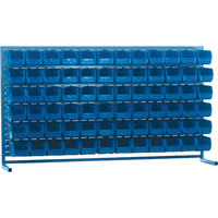 Rayonnage &agrave; persienne avec bacs, 72 bacs, 72" la x 15" p x 40" h Groupe Generik