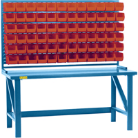 Rayonnage &agrave; persienne avec bacs, 36 bacs, 72" la x 15" p x 40" h Groupe Generik