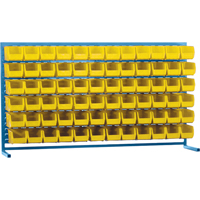 Rayonnage &agrave; persienne avec bacs, 72 bacs, 72" la x 15" p x 40" h Groupe Generik