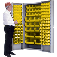 Deep-Door Combination Cabinet, 38" W x 24" D x 72" H, 36 Shelves Groupe Generik