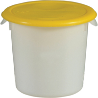 Round Storage Containers, 7-4/5" H x 8-1/2" D, 3.79 L Capacity, White Groupe Generik