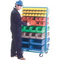 Supports mobiles pour contenants - &agrave; deux c&ocirc;t&eacute;s, 0 bacs, 36" la x 24" p x 67-1/2" h Groupe Generik