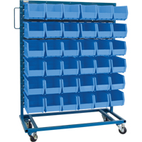 Support mobile pour bacs &agrave; un c&ocirc;t&eacute;, &agrave; un c&ocirc;t&eacute;, 36 bacs, 36" la x 16" p x 46-1/2" h Groupe Generik
