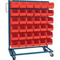 Support mobile pour bacs &agrave; un c&ocirc;t&eacute;, &agrave; un c&ocirc;t&eacute;, 36 bacs, 36" la x 16" p x 46-1/2" h Groupe Generik