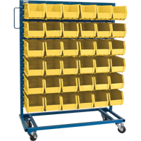Support mobile pour bacs &agrave; un c&ocirc;t&eacute;, &agrave; un c&ocirc;t&eacute;, 36 bacs, 36" la x 16" p x 46-1/2" h Groupe Generik