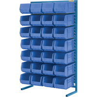 Support stationnaire pour bacs &agrave; un c&ocirc;t&eacute;, 36" la x 12" p x 61" h, 28 bacs Groupe Generik