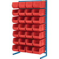 Support stationnaire pour bacs &agrave; un c&ocirc;t&eacute;, 36" la x 12" p x 61" h, 28 bacs Groupe Generik