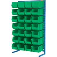 Support stationnaire pour bacs &agrave; un c&ocirc;t&eacute;, 36" la x 12" p x 61" h, 28 bacs Groupe Generik