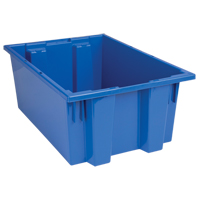 Contenants Stack & Nest, 8" x 19,5" x 13,5", Bleu Groupe Generik