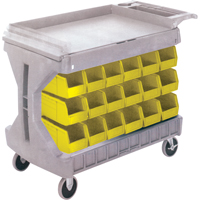 PROCART A/36 BACS JAUNE# CB101, &agrave; deux c&ocirc;t&eacute;s, 36 bacs, 45-5/18" la x 24" p x 34-3/4" h Groupe Generik