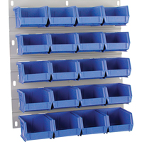 Hanging Panel, 20 Bins, 18" W x 1" D x 19" H Groupe Generik