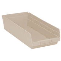 Bac pour &eacute;tag&egrave;re &eacute;conomique, 8-3/8" la, 4" h x 17-7/8" p, Ivoire Groupe Generik