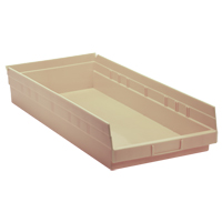 Bac pour &eacute;tag&egrave;re &eacute;conomique, 11-1/8" la x 4" H x 23-5/8" p, Ivoire, Capacit&eacute; 60 lb Groupe Generik