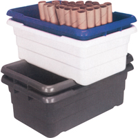 Bacs empilables en crois&eacute;, 16" la x  p x 8,5" h, Gris Groupe Generik