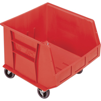 Bac mobile, 14" ha x 16-1/2" la x 18" p, Capacit&eacute; de 75 lb, Rouge Groupe Generik
