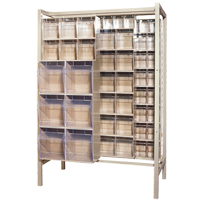 Syst&egrave;me de stockage &agrave; glissi&egrave;re &agrave; bacs basculants autonome, 51-1/4" la x 26" p x 77" h, 101 tiroirs Groupe Generik