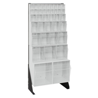 Tip-Out Bins Stand, 23-5/8" W x 8" D x 52" H, 38 Drawers Groupe Generik